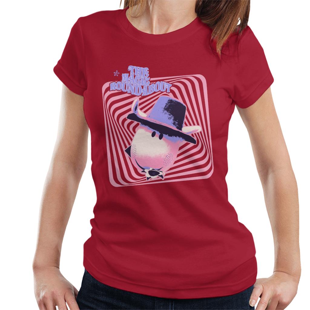 The Magic Roundabout Ermintrude Psychedelic Lines Women's T-Shirt-ALL + EVERY