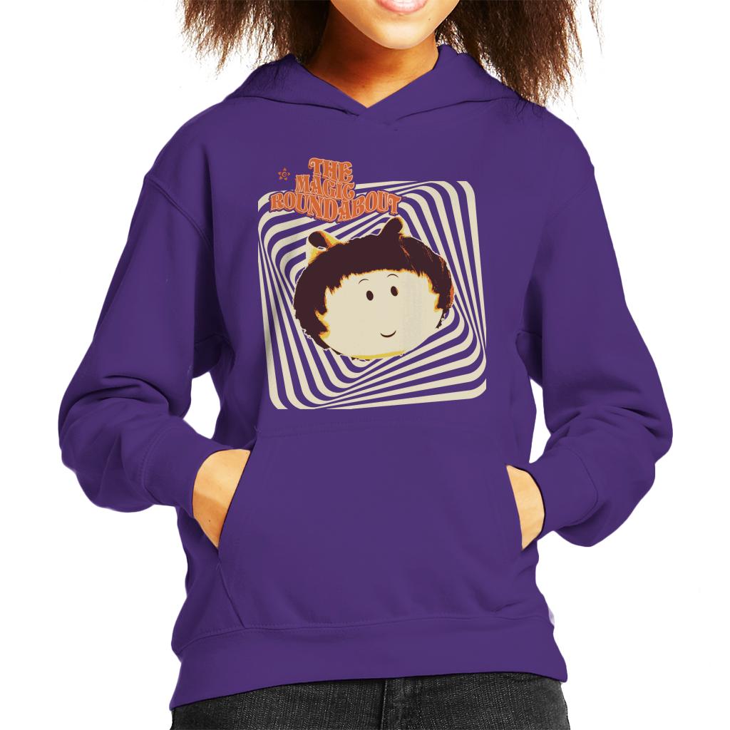 The Magic Roundabout Margote Monochrome Ray Lines Kid's Hooded Sweatshirt-ALL + EVERY