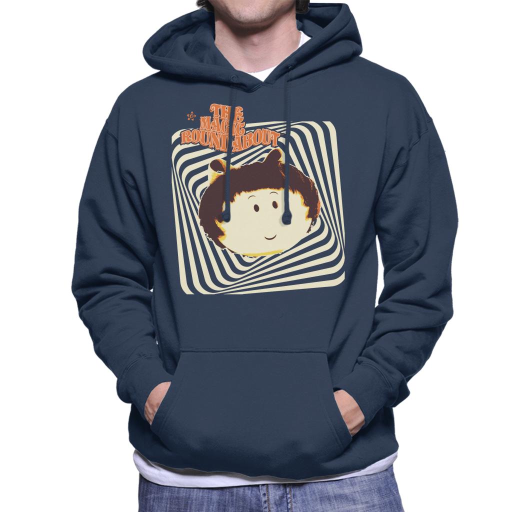 The Magic Roundabout Margote Monochrome Ray Lines Men's Hooded Sweatshirt-ALL + EVERY