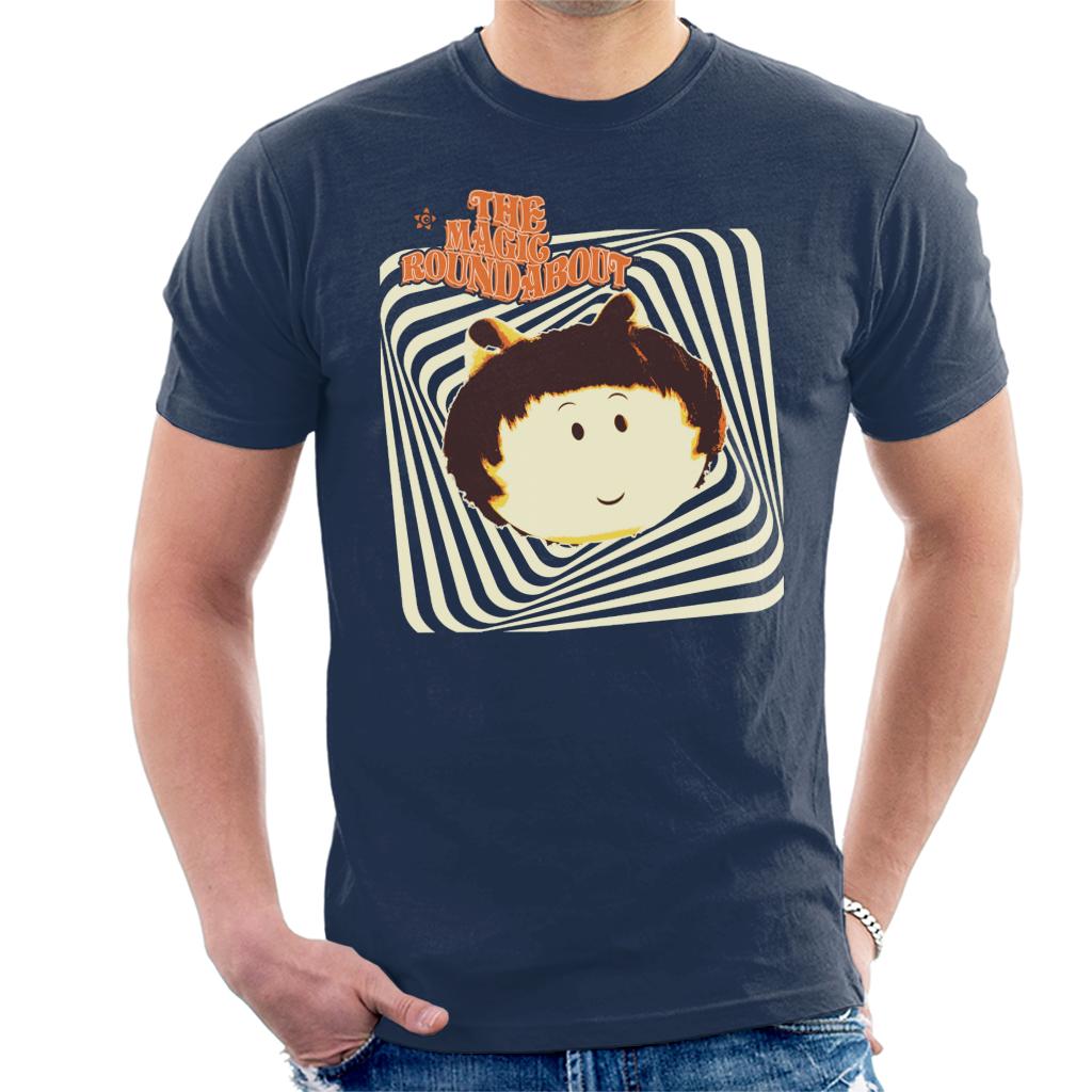 The Magic Roundabout Margote Monochrome Ray Lines Men's T-Shirt-ALL + EVERY