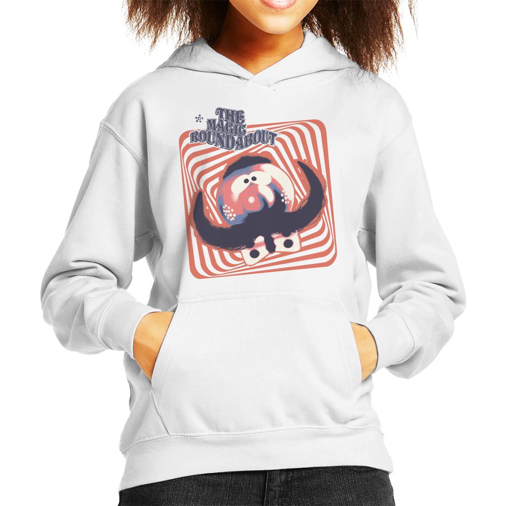 The Magic Roundabout Zebedee Psychedelic Lines Kid's Hooded Sweatshirt-ALL + EVERY