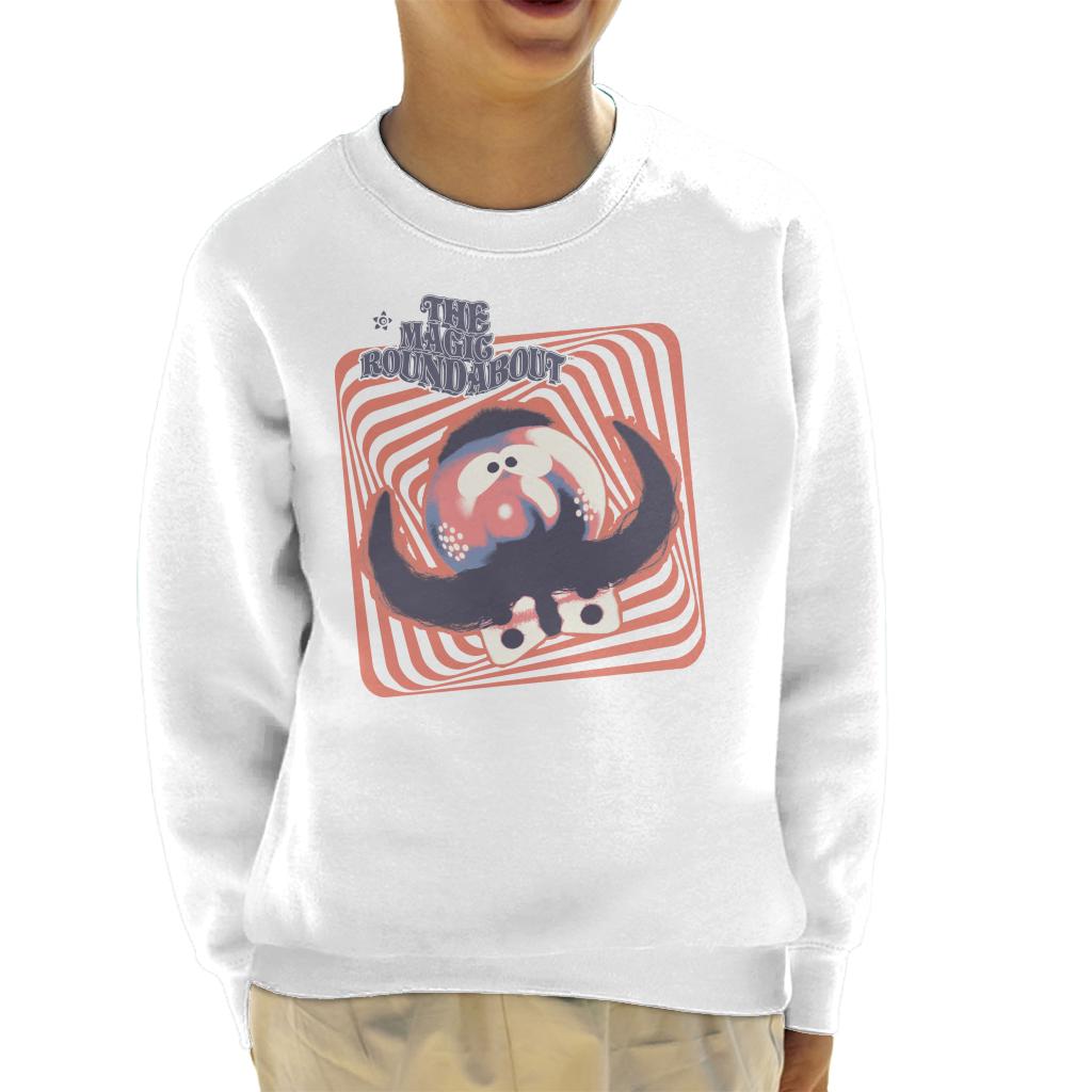 The Magic Roundabout Zebedee Psychedelic Lines Kid's Sweatshirt-ALL + EVERY
