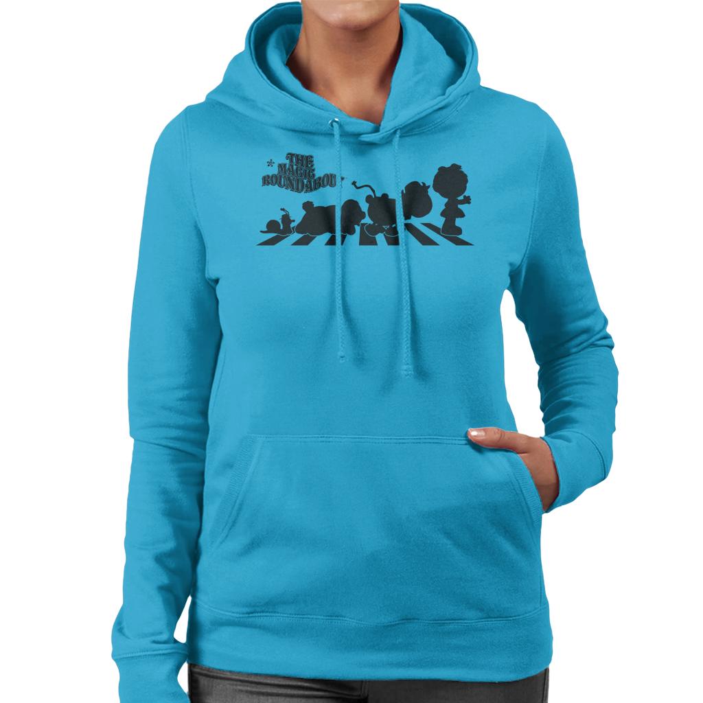 The Magic Roundabout Characters Silhouette Women's Hooded Sweatshirt-ALL + EVERY