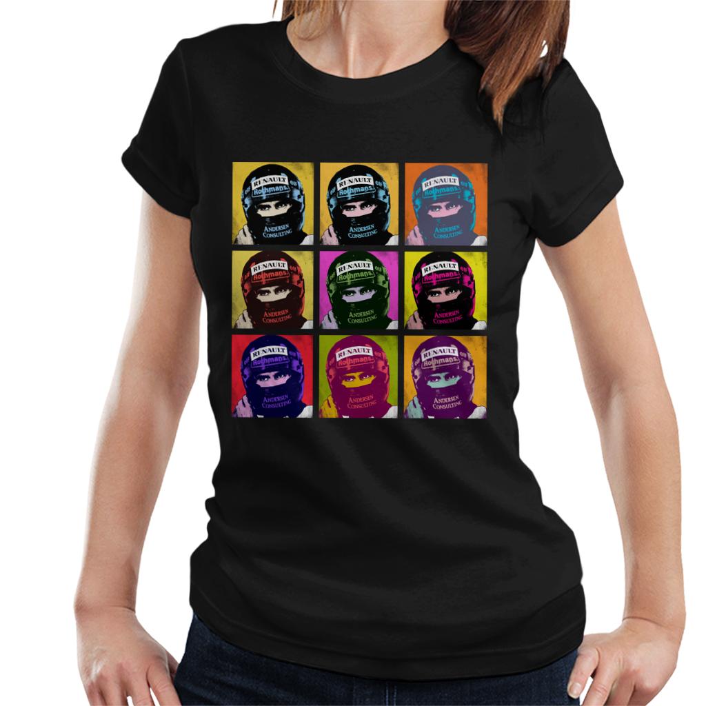 Motorsport Images Damon Hill Portuguese GP Helmet Pop Art Women's T-Shirt