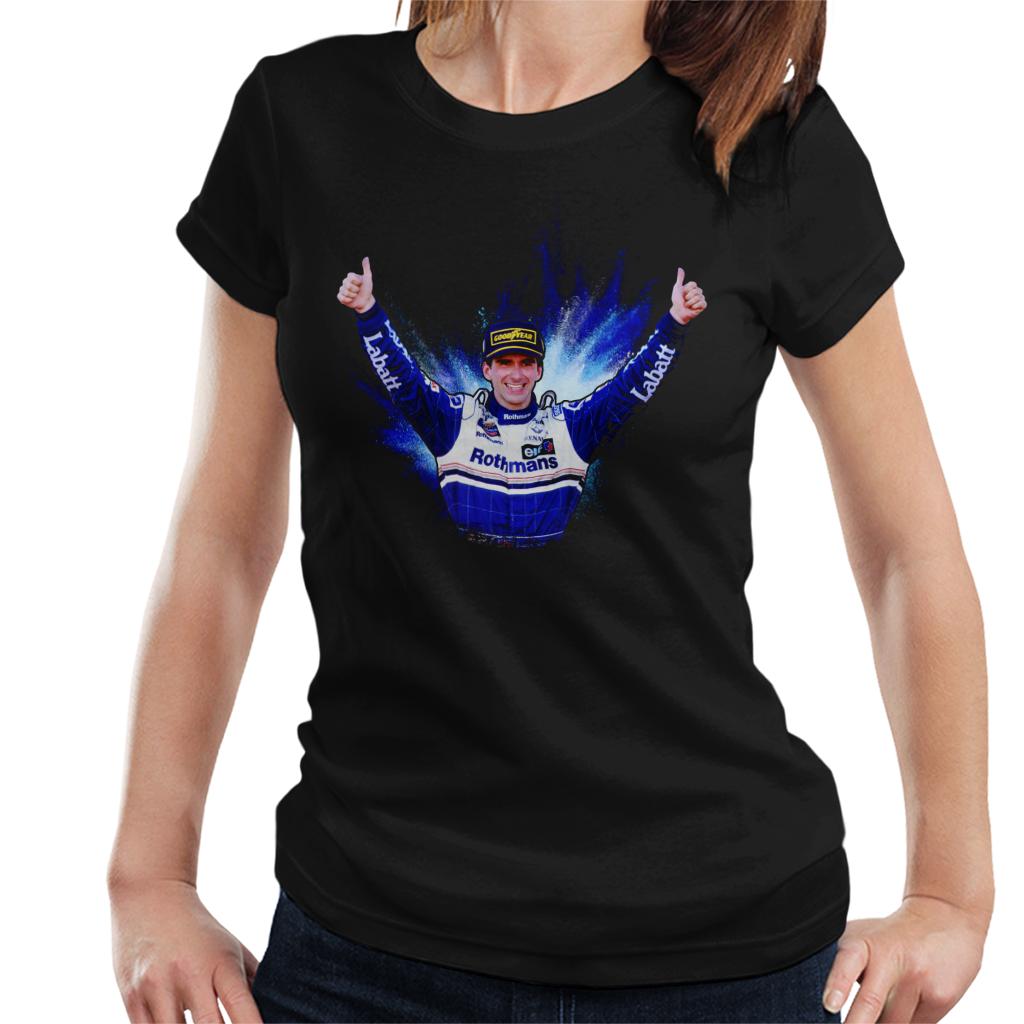 Motorsport Images Damon Hill Celebrating Win At Japan Grand Prix Women's T-Shirt