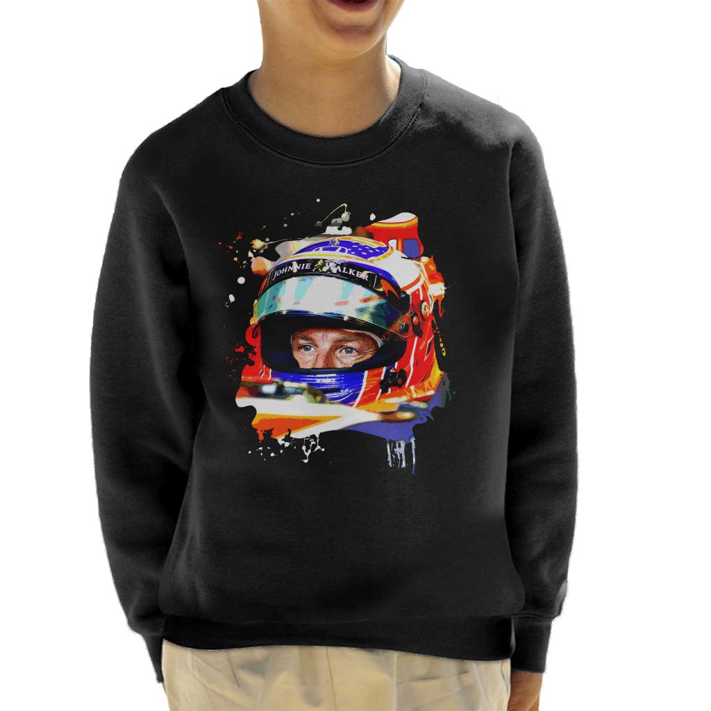 Motorsport Images Jenson Button McLaren MCL32 Honda Monaco Helmet Shot Kid's Sweatshirt