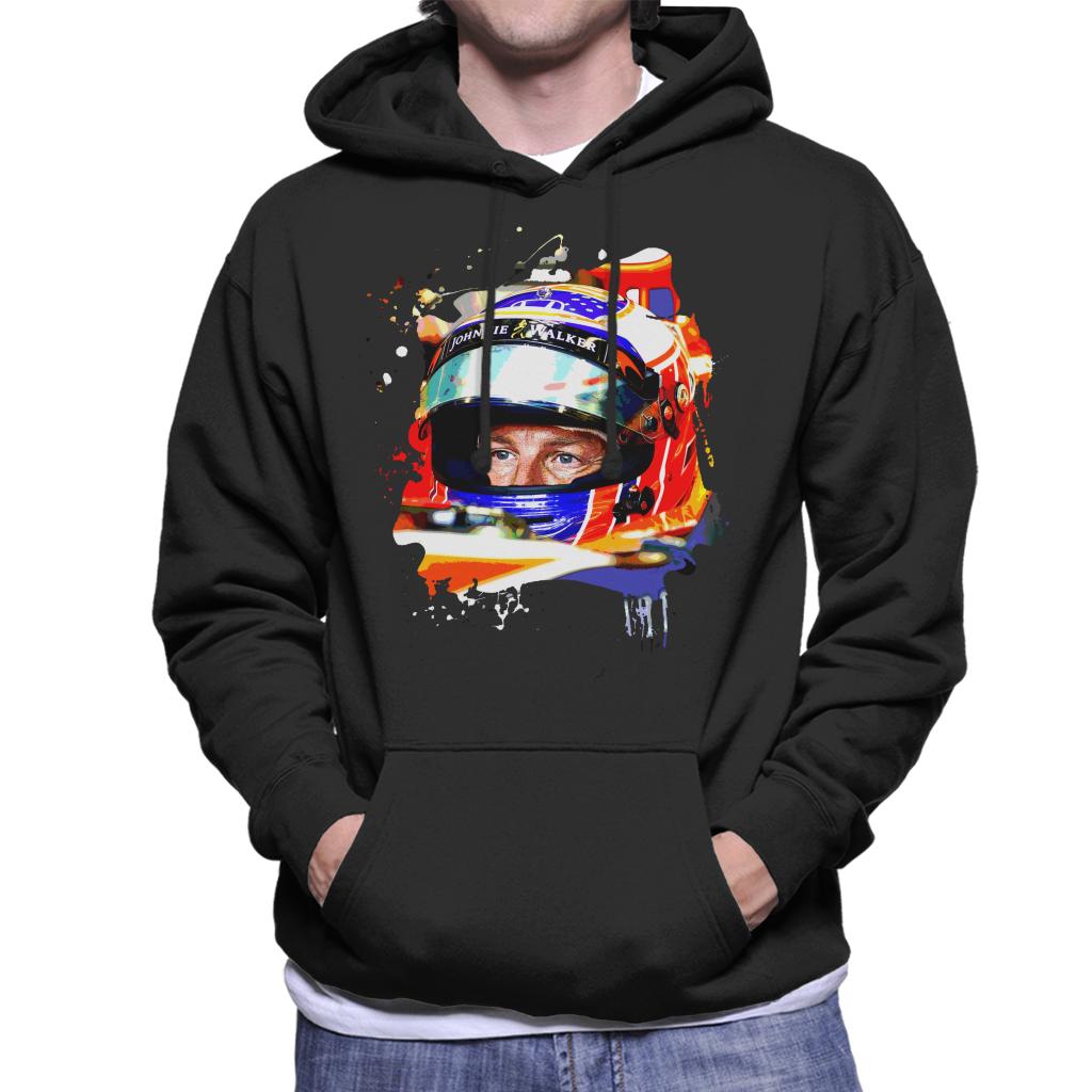 Motorsport Images Jenson Button McLaren MCL32 Honda Monaco Helmet Shot Men's Hooded Sweatshirt