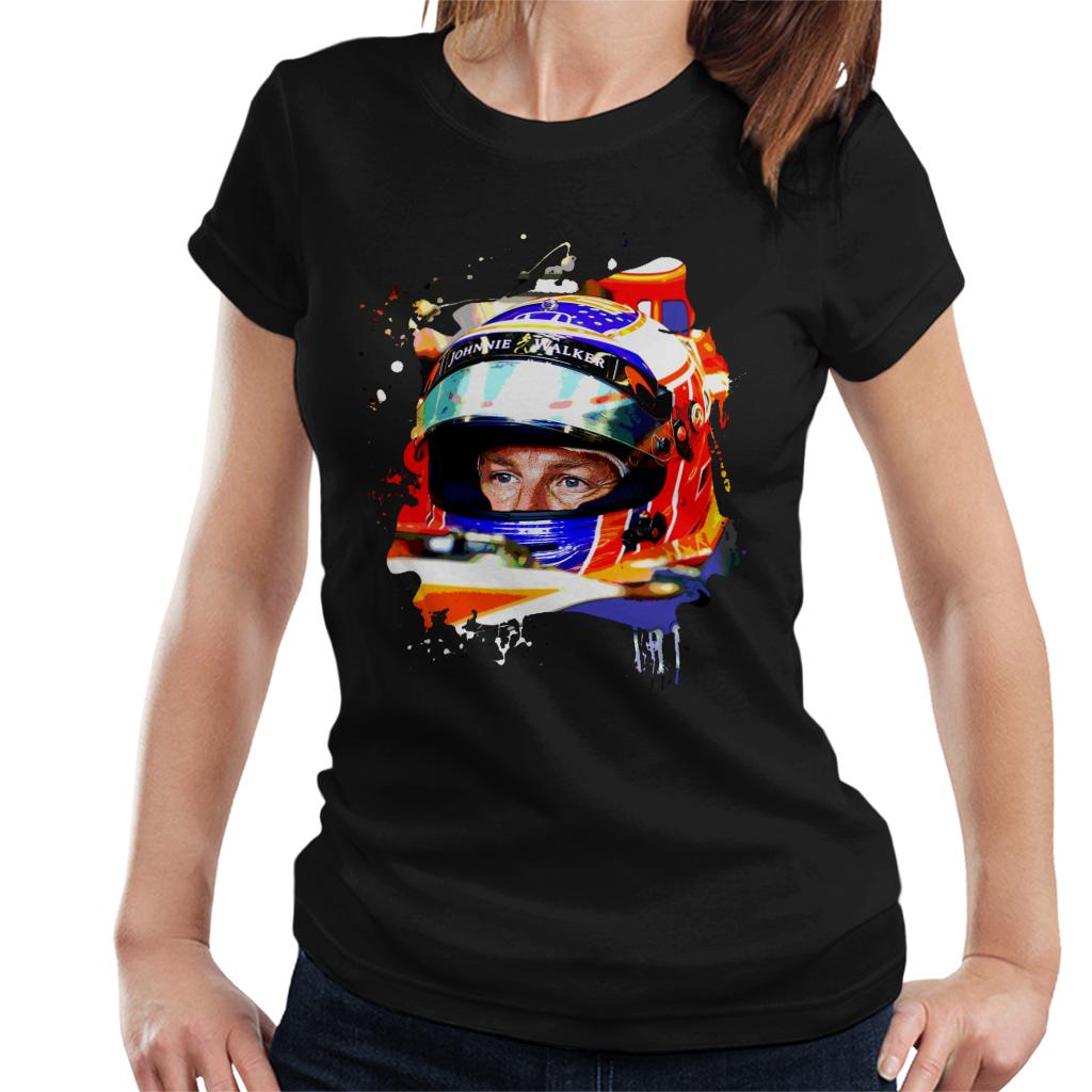 Motorsport Images Jenson Button McLaren MCL32 Honda Monaco Helmet Shot Women's T-Shirt