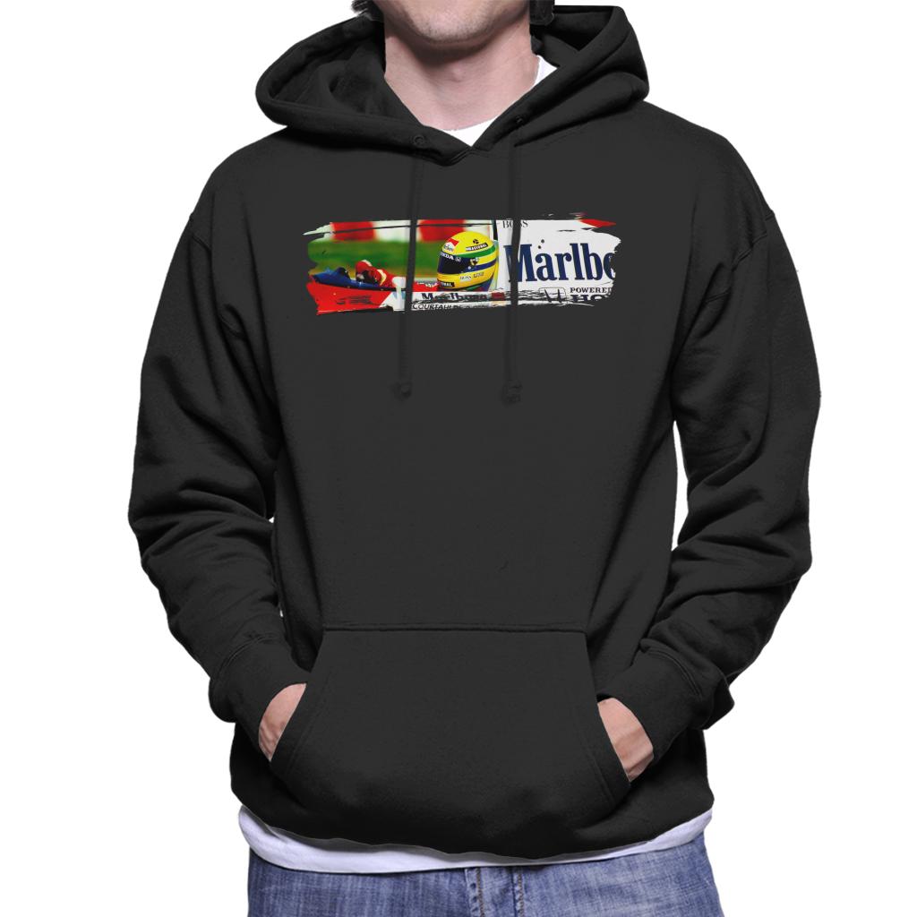 Motorsport Images Ayrton Senna McLaren MP46 At Hungarian GP Men's Hooded Sweatshirt-ALL + EVERY