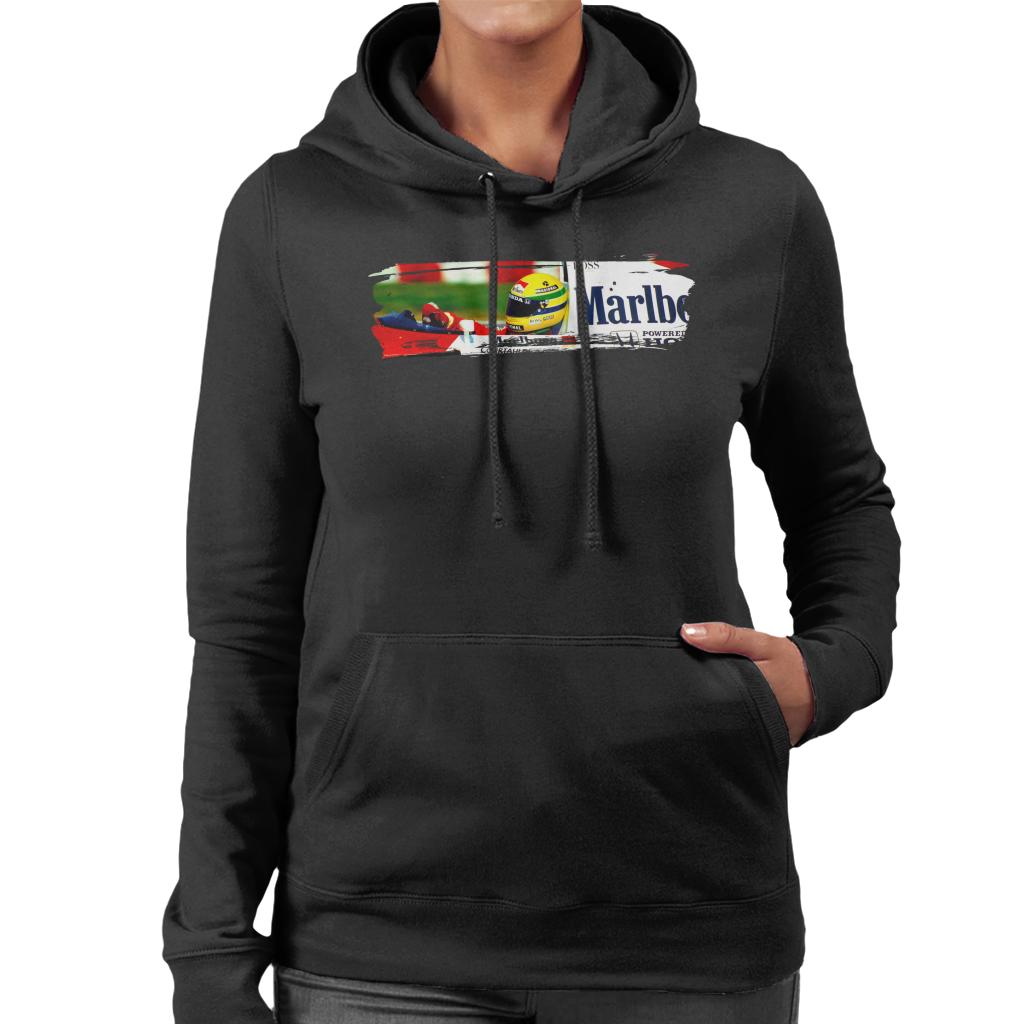 Motorsport Images Ayrton Senna McLaren MP46 At Hungarian GP Women's Hooded Sweatshirt-ALL + EVERY