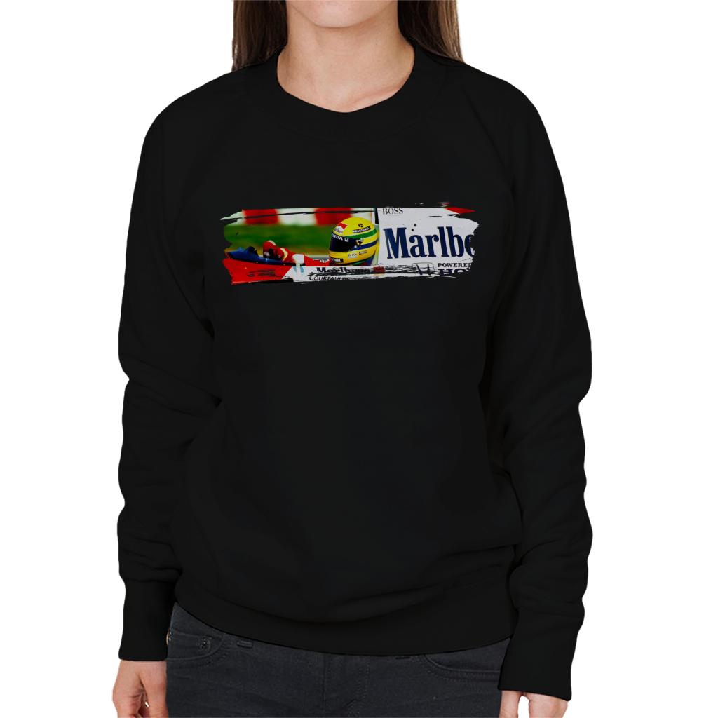 Motorsport Images Ayrton Senna McLaren MP46 At Hungarian GP Women's Sweatshirt-ALL + EVERY