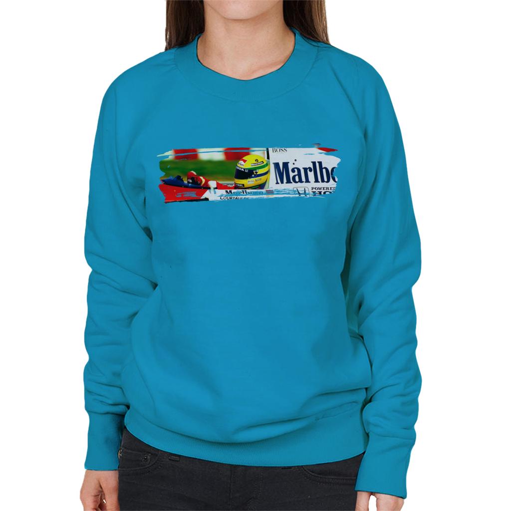 Motorsport Images Ayrton Senna McLaren MP46 At Hungarian GP Women's Sweatshirt-ALL + EVERY