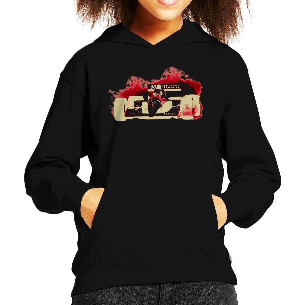 Motorsport Images Ayrton Senna McLaren MP46 Portuguese GP Negative Kids Hooded Sweatshirt-ALL + EVERY