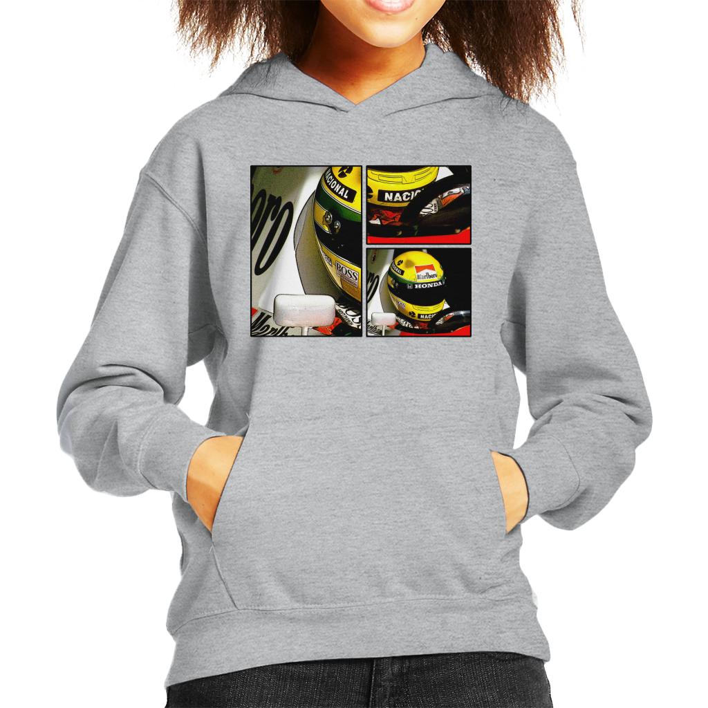 Motorsport Images Ayrton Senna McLaren Circuito Estoril Frame Art Kids Hooded Sweatshirt-ALL + EVERY