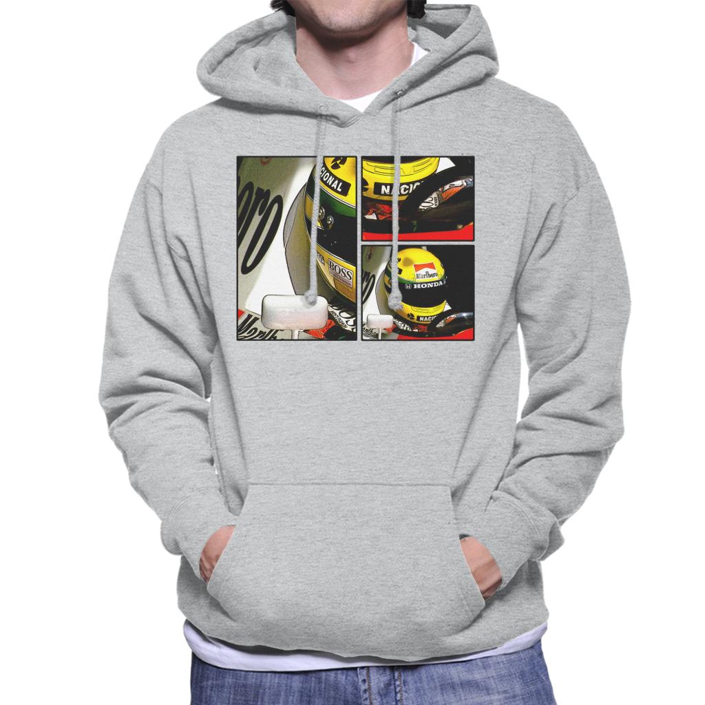 Motorsport Images Ayrton Senna McLaren Circuito Estoril Frame Art Men's Hooded Sweatshirt-ALL + EVERY