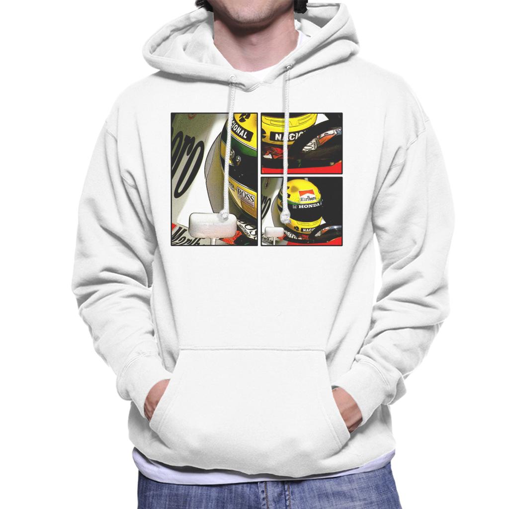 Motorsport Images Ayrton Senna McLaren Circuito Estoril Frame Art Men's Hooded Sweatshirt-ALL + EVERY