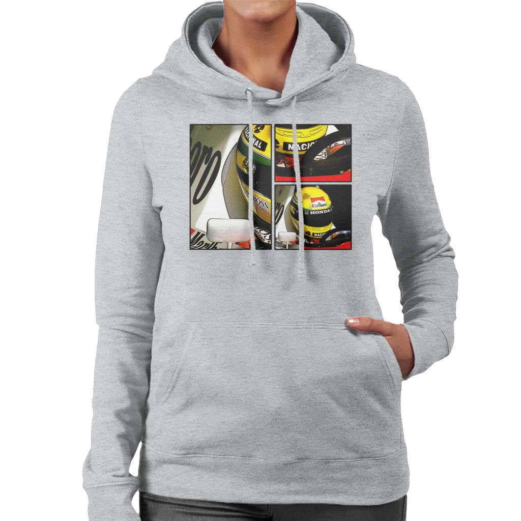 Motorsport Images Ayrton Senna McLaren Circuito Estoril Frame Art Women's Hooded Sweatshirt-ALL + EVERY