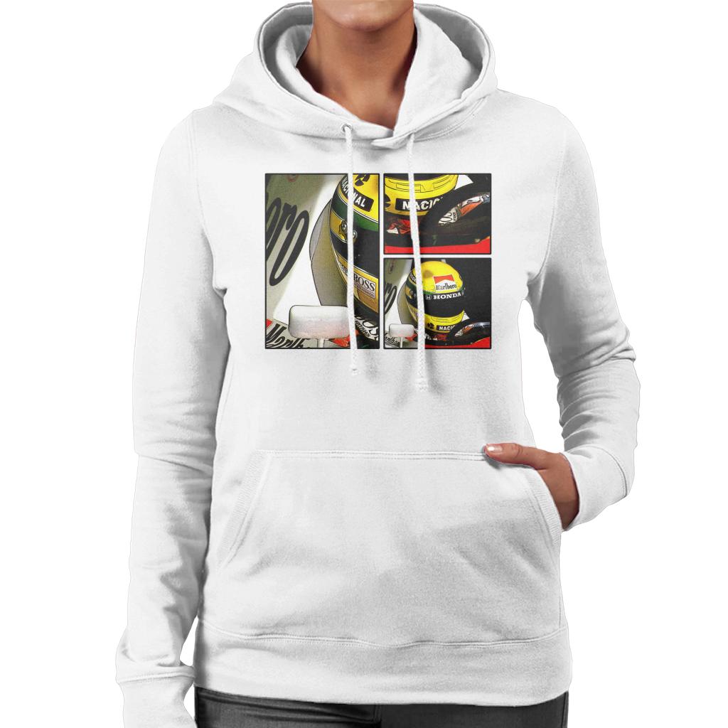 Motorsport Images Ayrton Senna McLaren Circuito Estoril Frame Art Women's Hooded Sweatshirt-ALL + EVERY