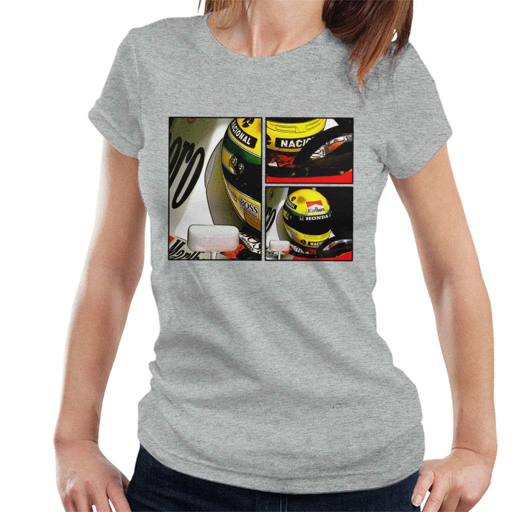 Motorsport Images Ayrton Senna McLaren Circuito Estoril Frame Art Women's T-Shirt-ALL + EVERY