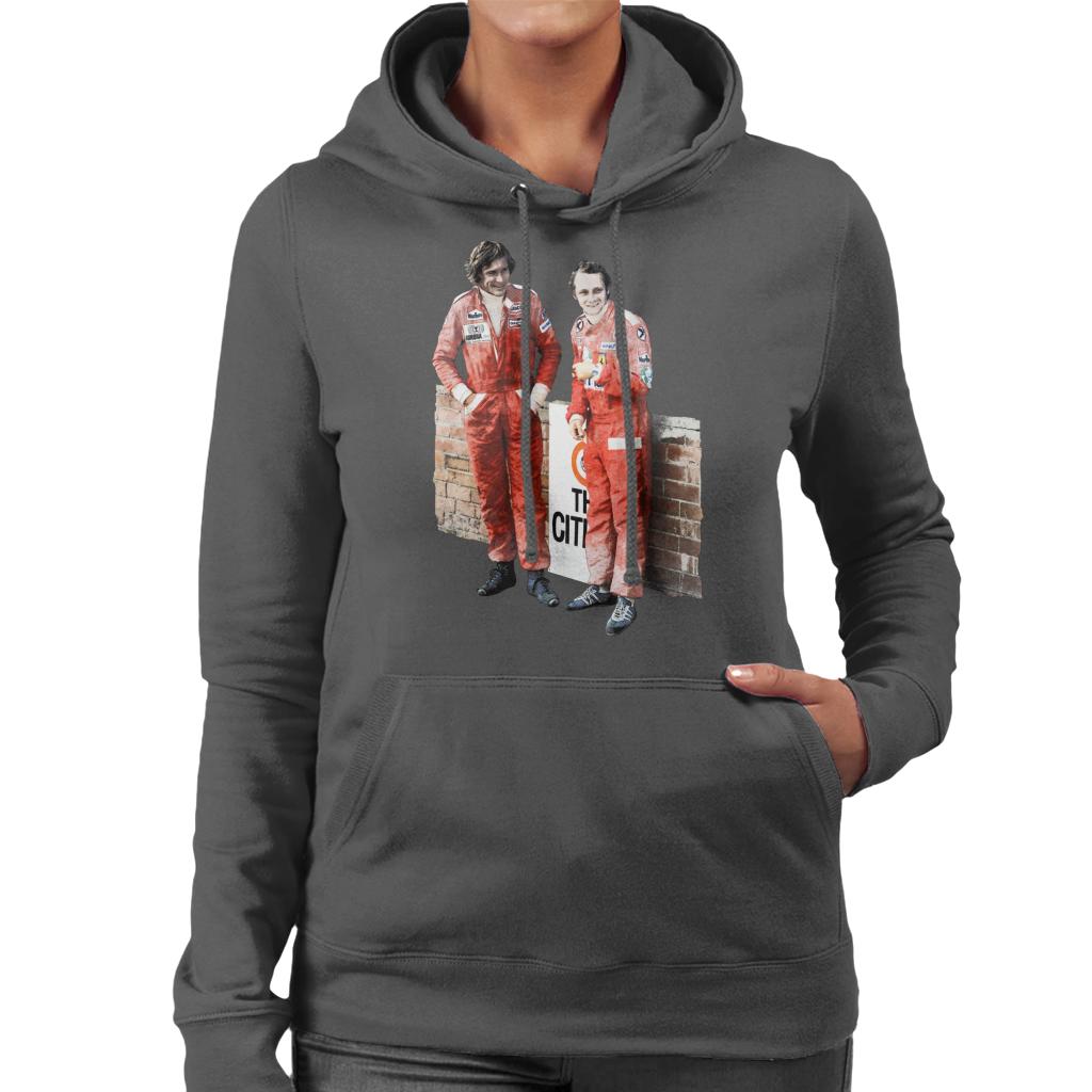 Motorsport Images James Hunt & Niki Lauda South African GP 1976 Women's Hooded Sweatshirt-ALL + EVERY