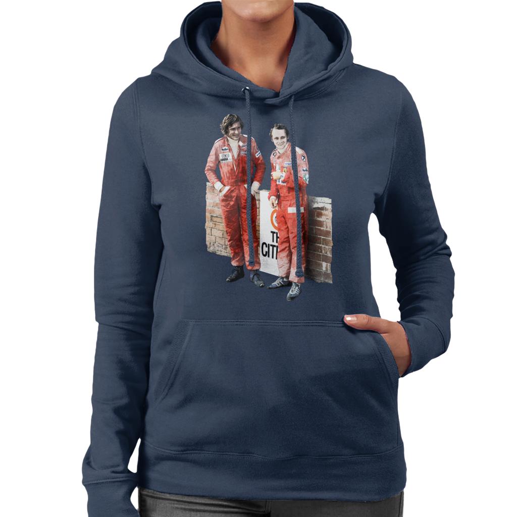 Motorsport Images James Hunt & Niki Lauda South African GP 1976 Women's Hooded Sweatshirt-ALL + EVERY