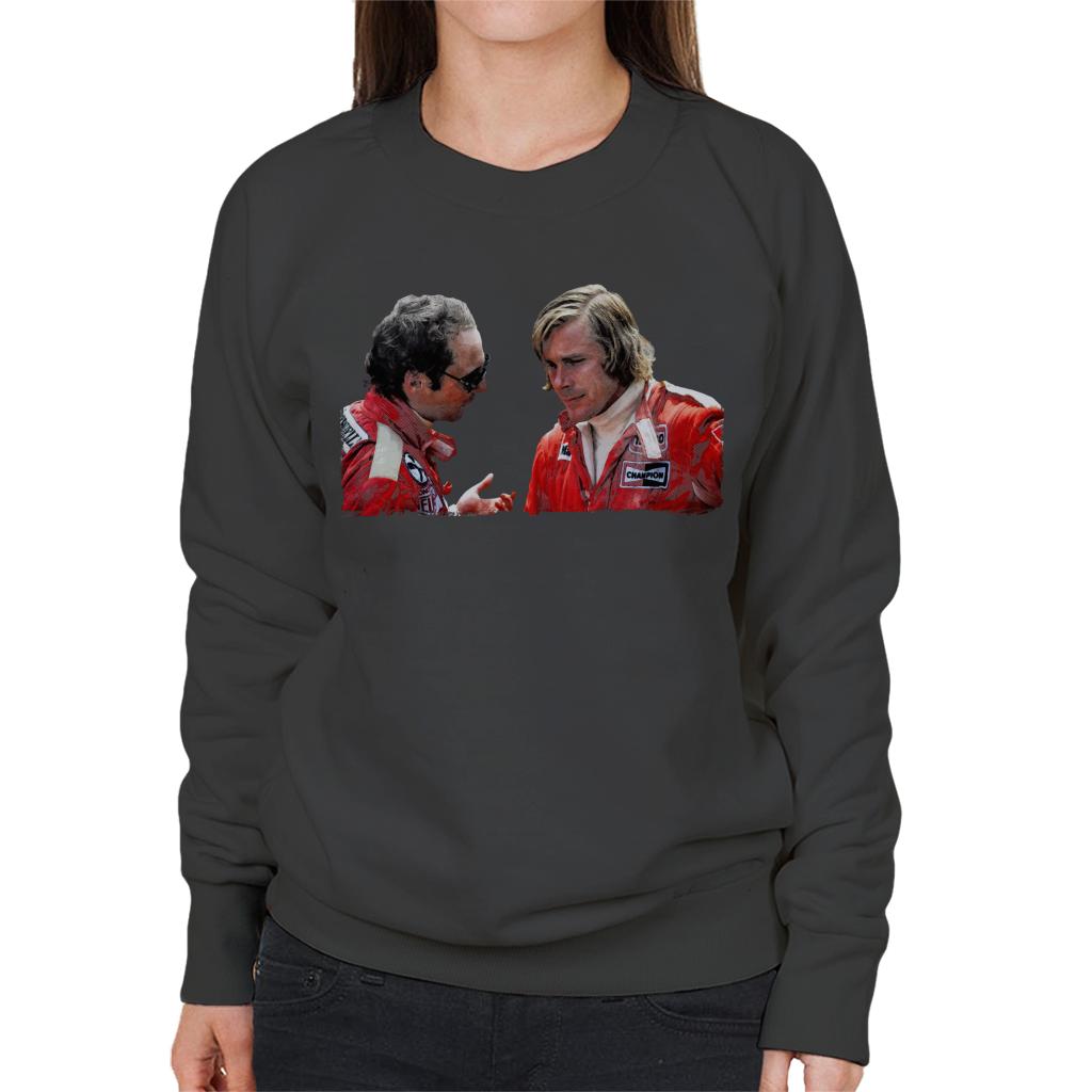 Motorsport Images Niki Lauda & James Hunt Monaco GP 1976 Women's Sweatshirt-ALL + EVERY