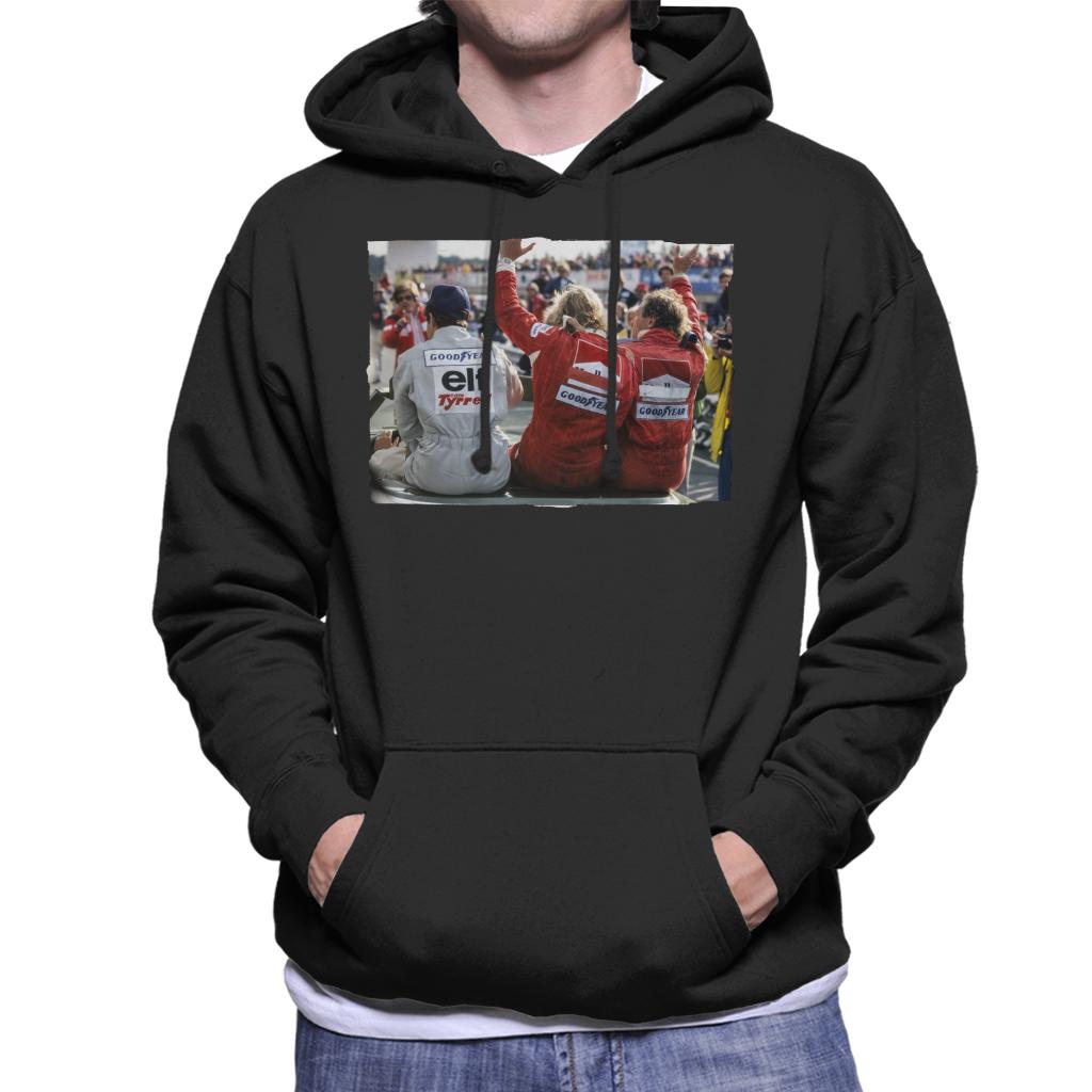 Motorsport Images Jody Scheckter James Hunt & Jochen Mass Men's Hooded Sweatshirt-ALL + EVERY