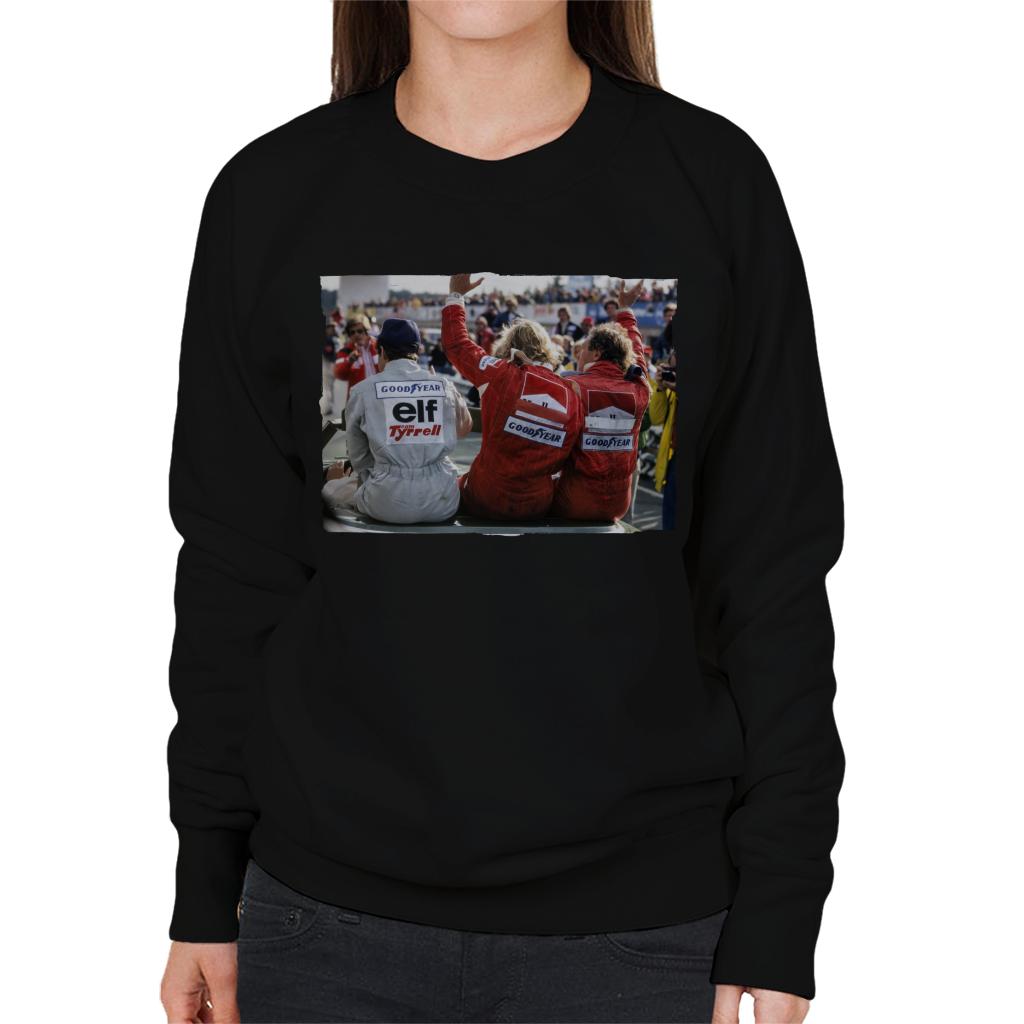 Motorsport Images Jody Scheckter James Hunt & Jochen Mass Women's Sweatshirt-ALL + EVERY