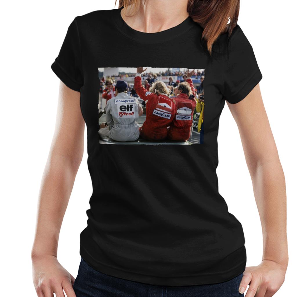 Motorsport Images Jody Scheckter James Hunt & Jochen Mass Women's T-Shirt-ALL + EVERY