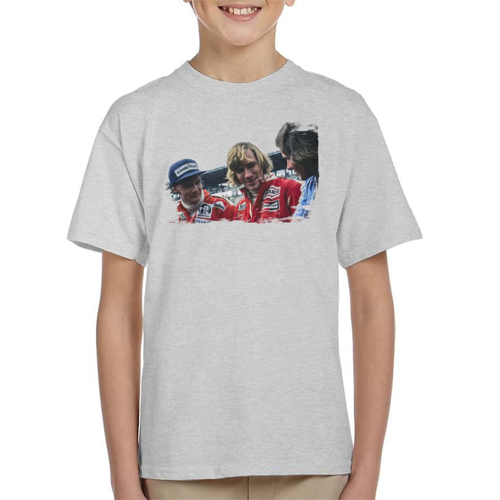 Motorsport Images Niki Lauda James Hunt & Barry Sheene Kids T-Shirt-ALL + EVERY