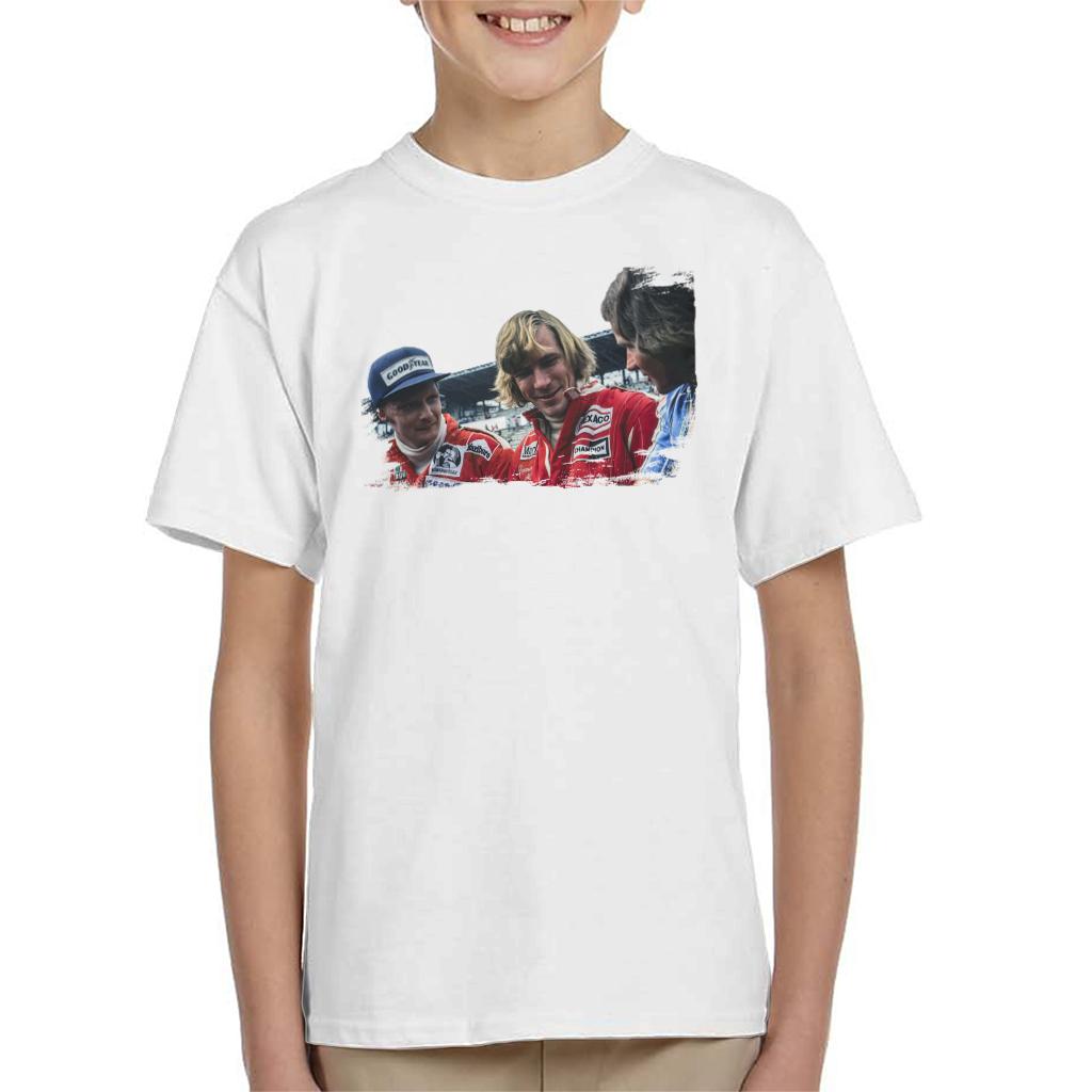 Motorsport Images Niki Lauda James Hunt & Barry Sheene Kids T-Shirt-ALL + EVERY