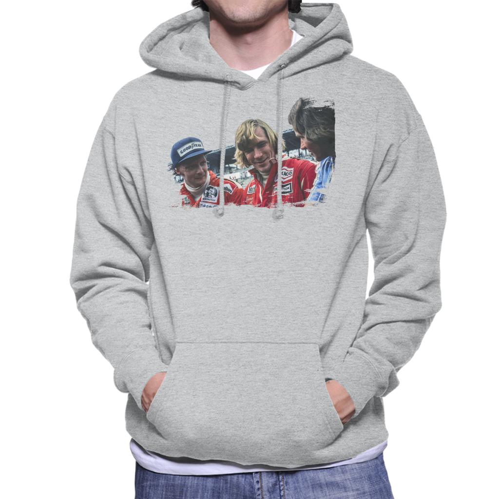 Motorsport Images Niki Lauda James Hunt & Barry Sheene Men's Hooded Sweatshirt-ALL + EVERY