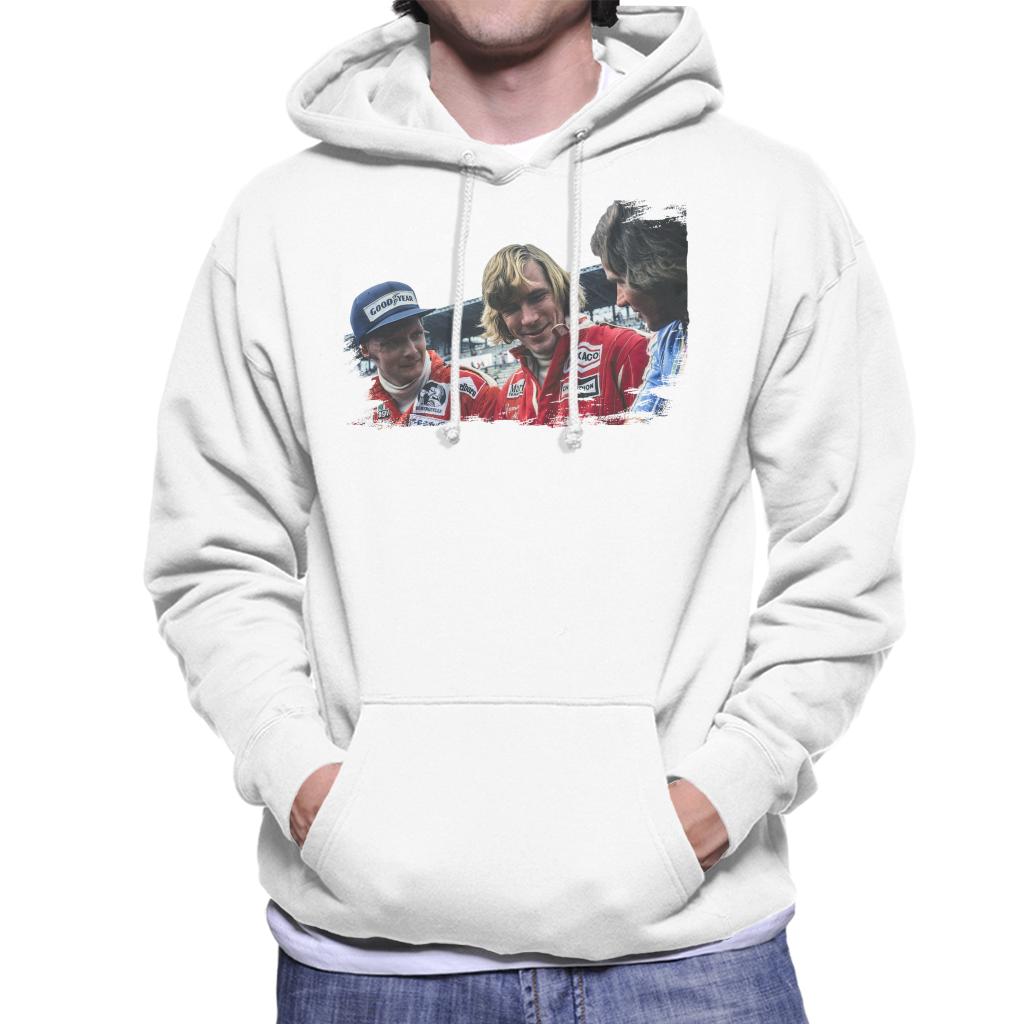 Motorsport Images Niki Lauda James Hunt & Barry Sheene Men's Hooded Sweatshirt-ALL + EVERY