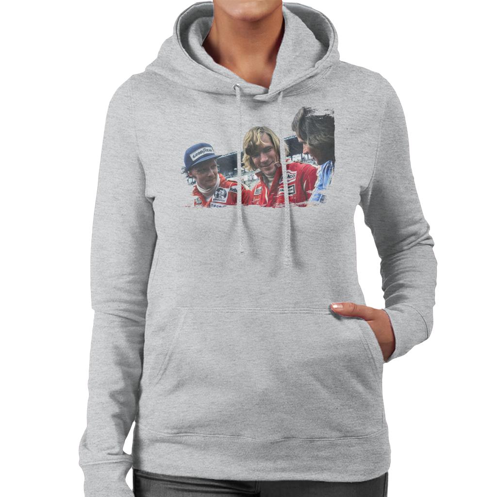 Motorsport Images Niki Lauda James Hunt & Barry Sheene Women's Hooded Sweatshirt-ALL + EVERY