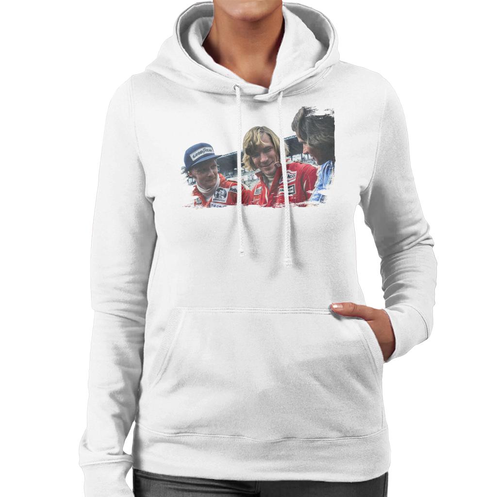 Motorsport Images Niki Lauda James Hunt & Barry Sheene Women's Hooded Sweatshirt-ALL + EVERY