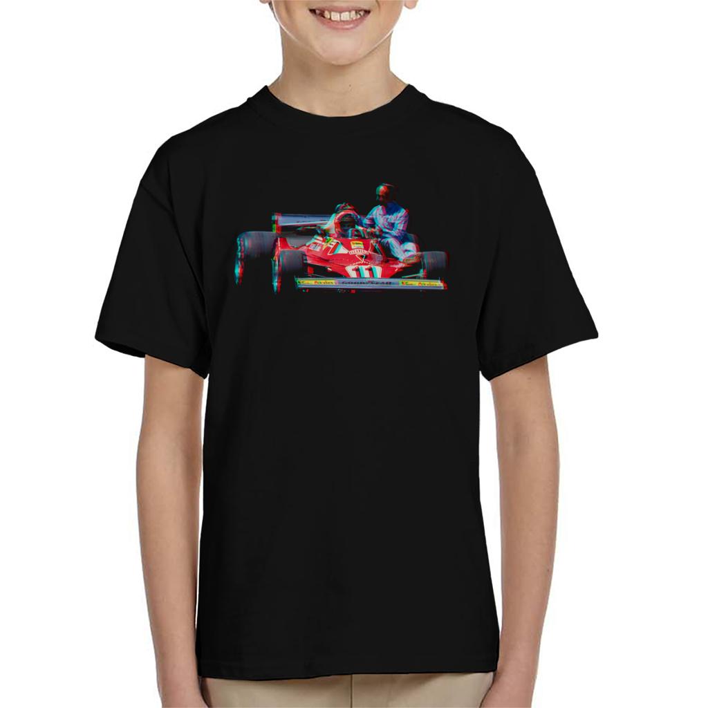 Motorsport Images Niki Lauda 312T2 Mechanic Lift Kids T-Shirt-ALL + EVERY