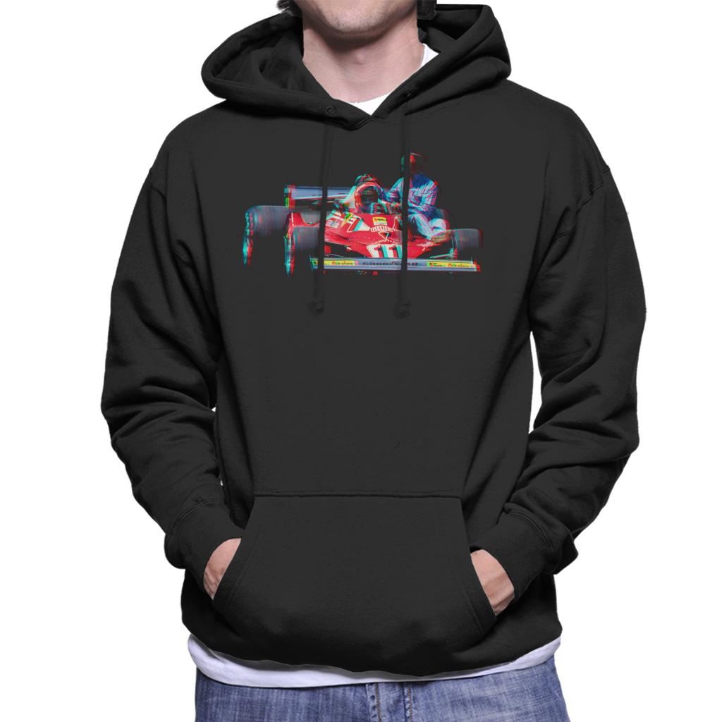 Motorsport Images Niki Lauda 312T2 Mechanic Lift Men's Hooded Sweatshirt-ALL + EVERY