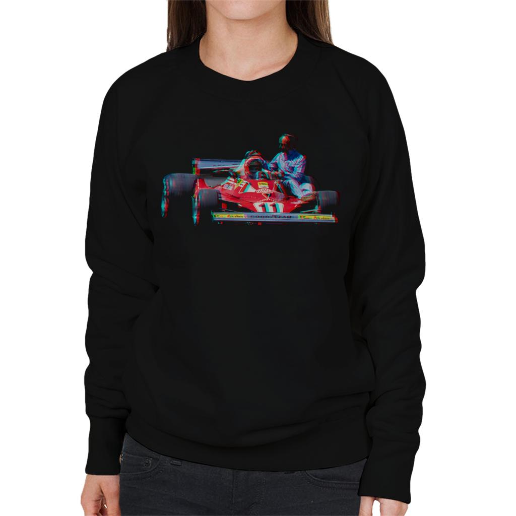 Motorsport Images Niki Lauda 312T2 Mechanic Lift Women's Sweatshirt-ALL + EVERY