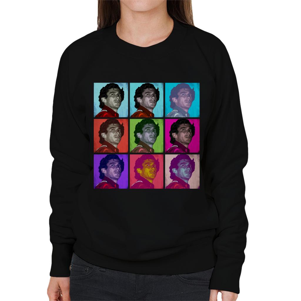 Motorsport Images Ayrton Senna Donington Park Pop Art Women's Sweatshirt-ALL + EVERY