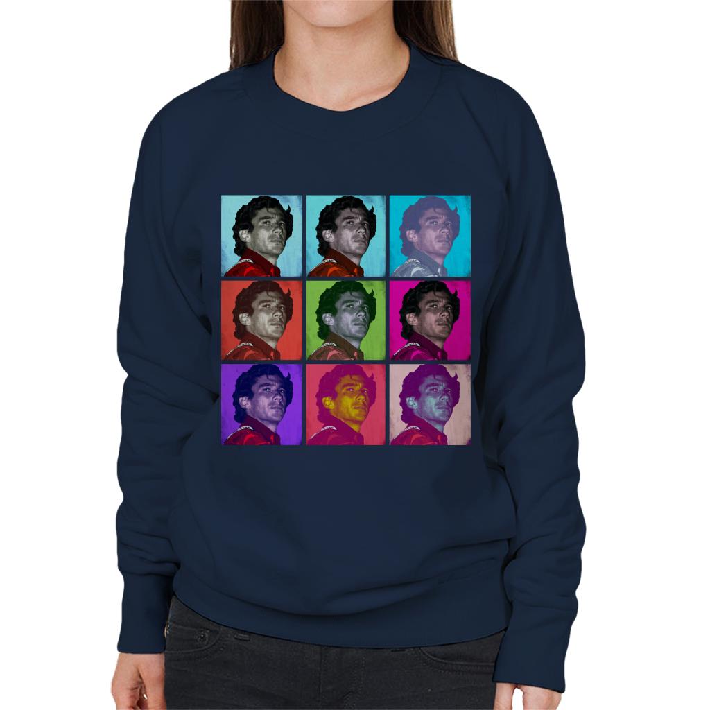 Motorsport Images Ayrton Senna Donington Park Pop Art Women's Sweatshirt-ALL + EVERY