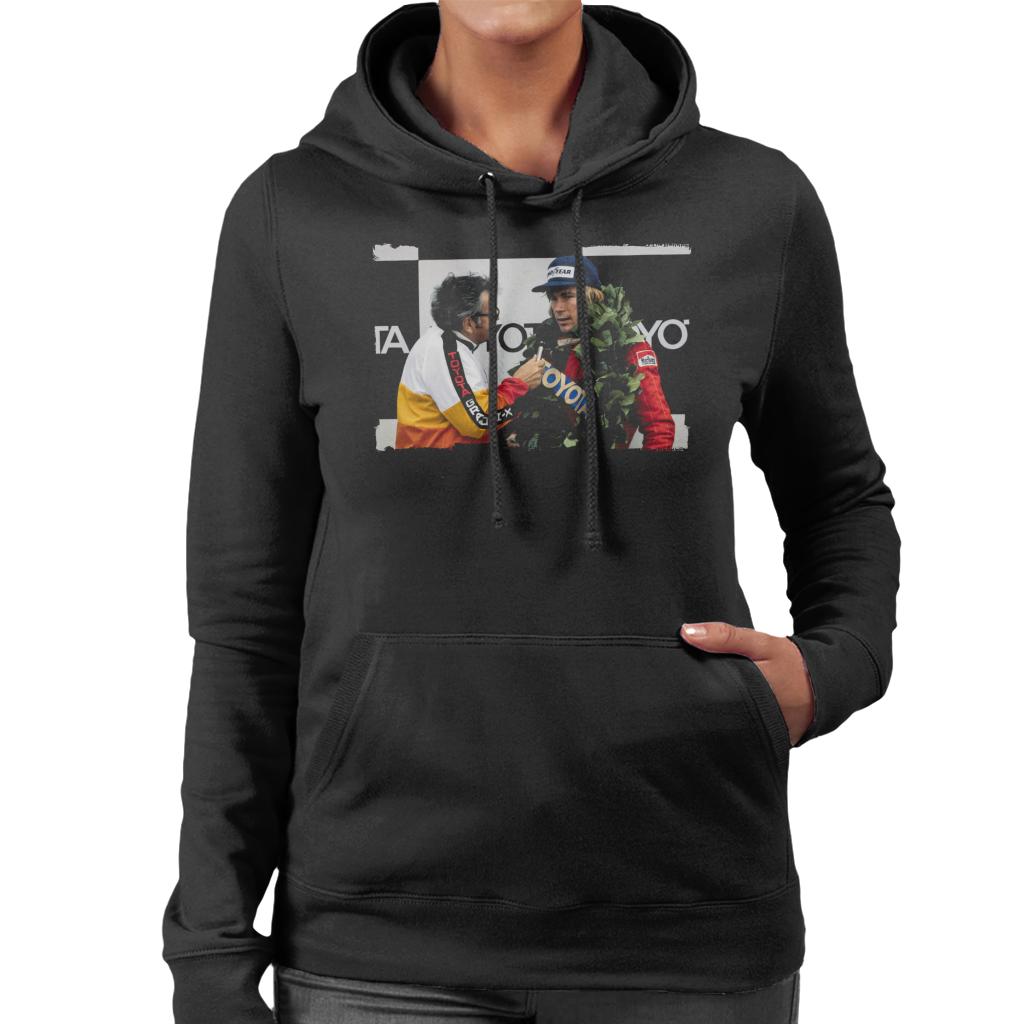 Motorsport Images James Hunt Podium Interview Women's Hooded Sweatshirt-ALL + EVERY