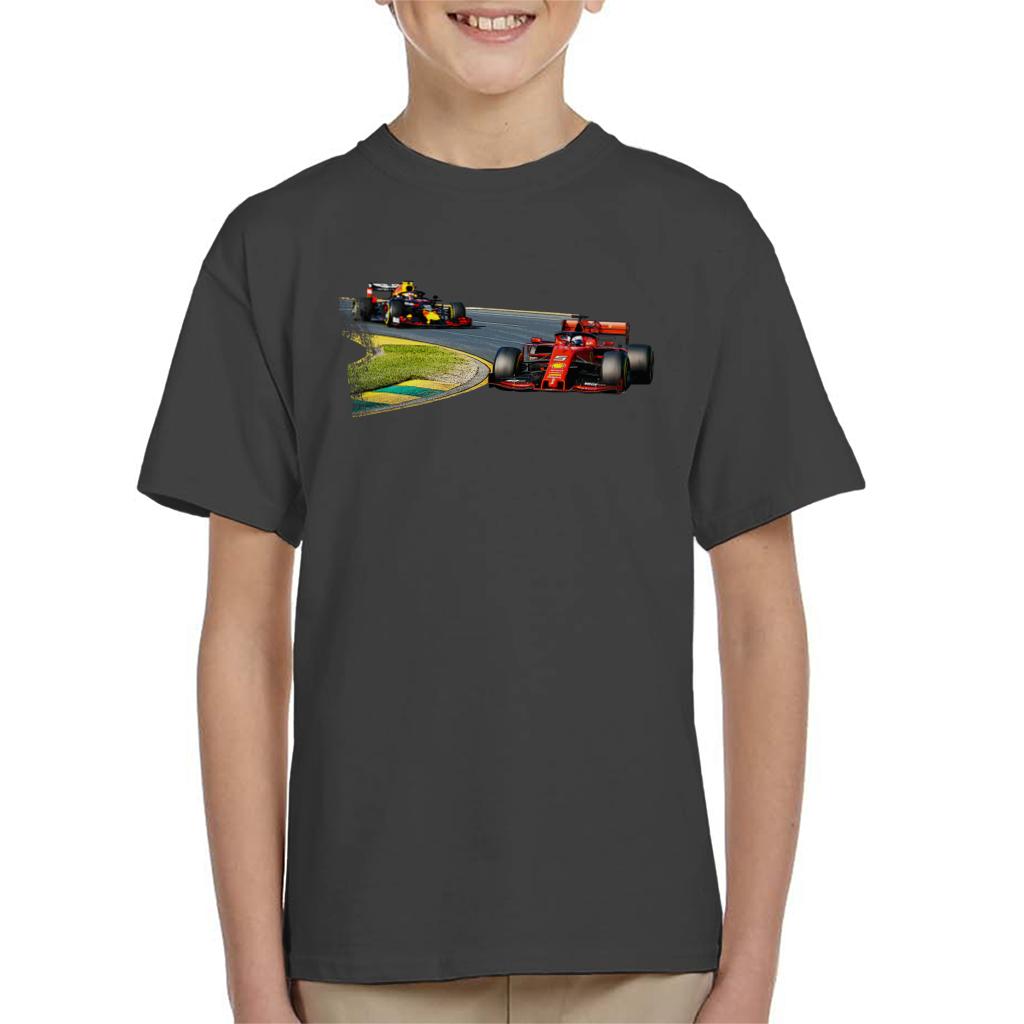 Motorsport Images Sebastian Vettel Max Verstappen Australian GP Kids T-Shirt-ALL + EVERY