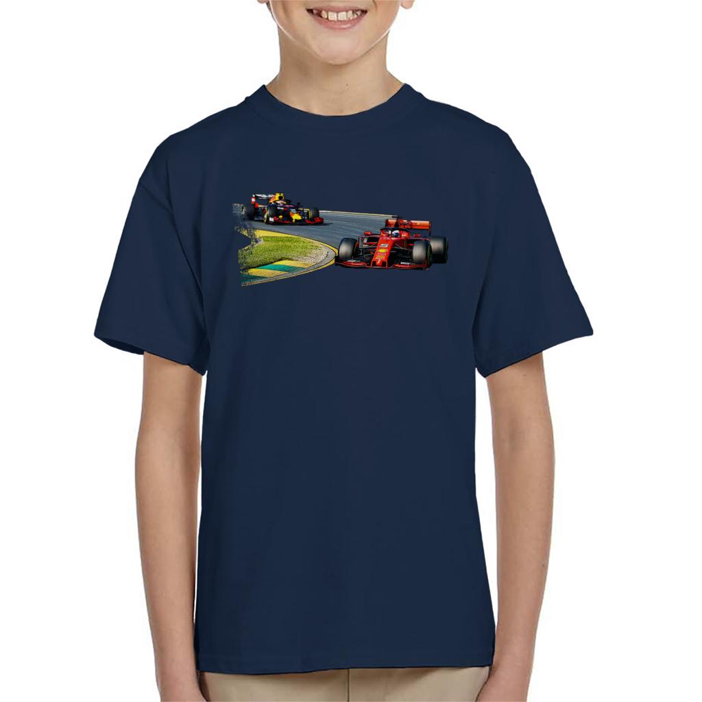 Motorsport Images Sebastian Vettel Max Verstappen Australian GP Kids T-Shirt-ALL + EVERY