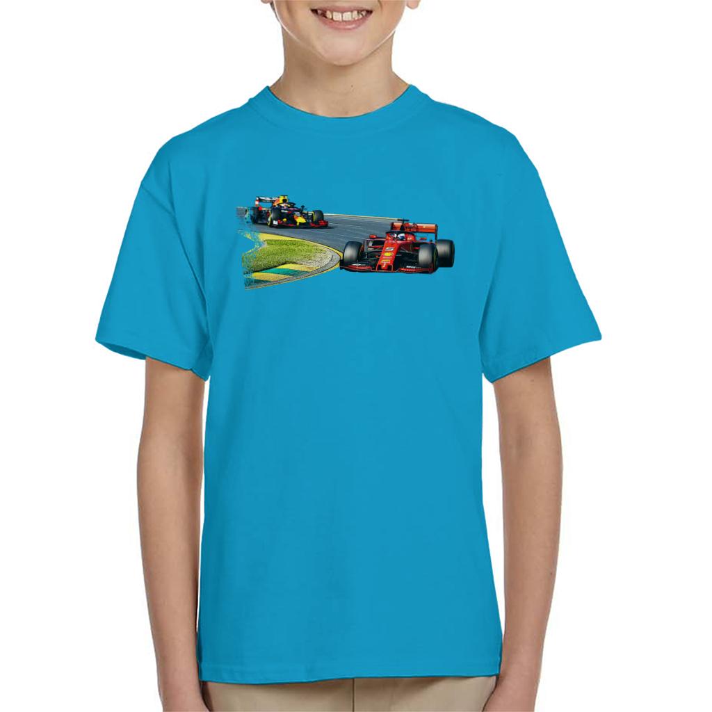 Motorsport Images Sebastian Vettel Max Verstappen Australian GP Kids T-Shirt-ALL + EVERY