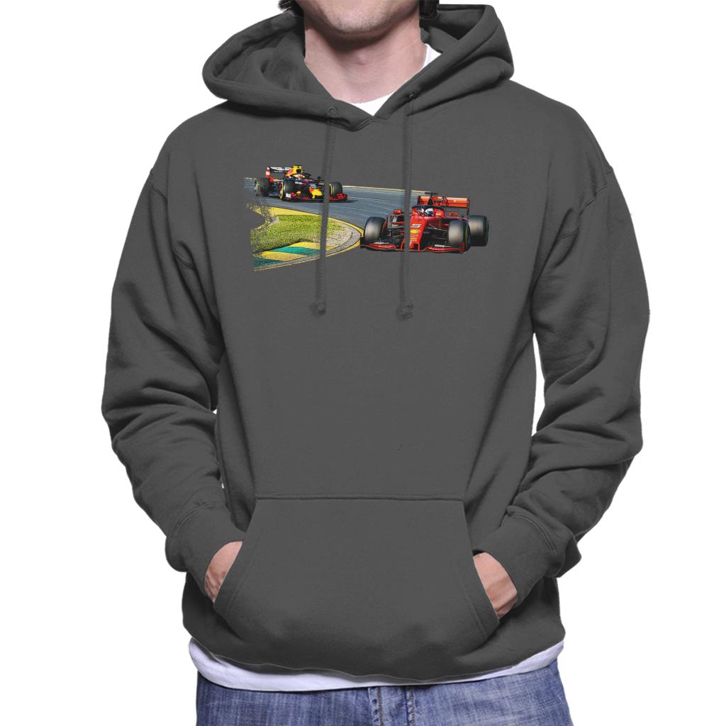 Motorsport Images Sebastian Vettel Max Verstappen Australian GP Men's Hooded Sweatshirt-ALL + EVERY