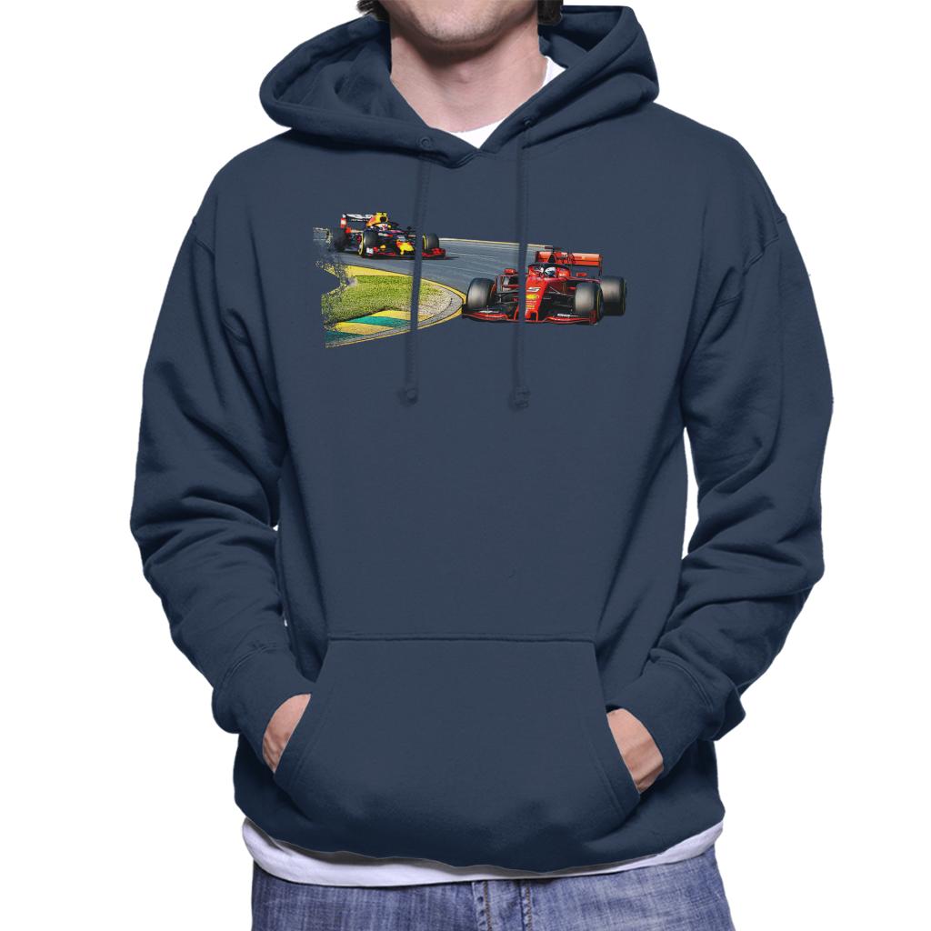 Motorsport Images Sebastian Vettel Max Verstappen Australian GP Men's Hooded Sweatshirt-ALL + EVERY