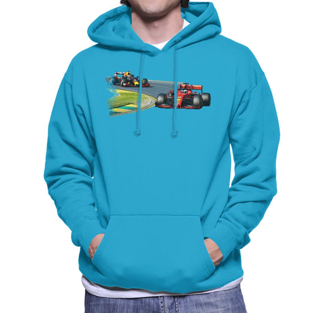 Motorsport Images Sebastian Vettel Max Verstappen Australian GP Men's Hooded Sweatshirt-ALL + EVERY