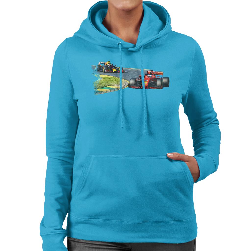 Motorsport Images Sebastian Vettel Max Verstappen Australian GP Women's Hooded Sweatshirt-ALL + EVERY