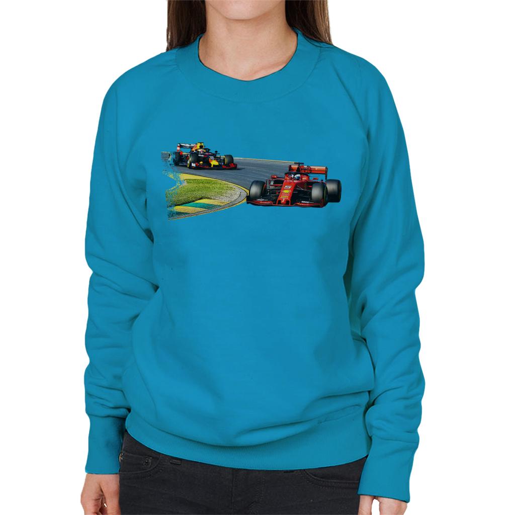 Motorsport Images Sebastian Vettel Max Verstappen Australian GP Women's Sweatshirt-ALL + EVERY