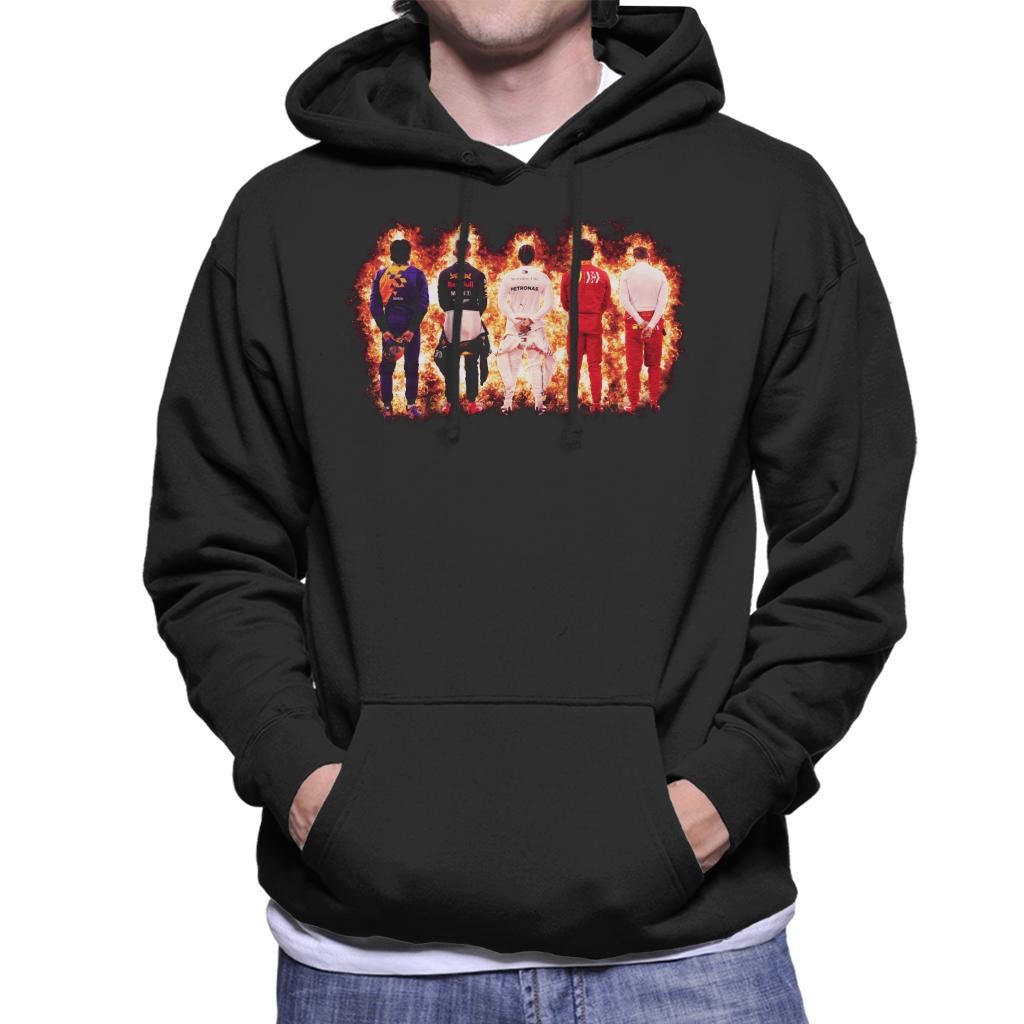 Motorsport Images Sainz Jr Verstappen Hamilton Leclerc & Vettel Men's Hooded Sweatshirt-ALL + EVERY